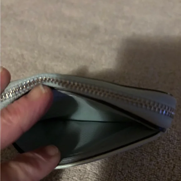 Coach Silver Quilted Card Holder - Picture 2 of 6